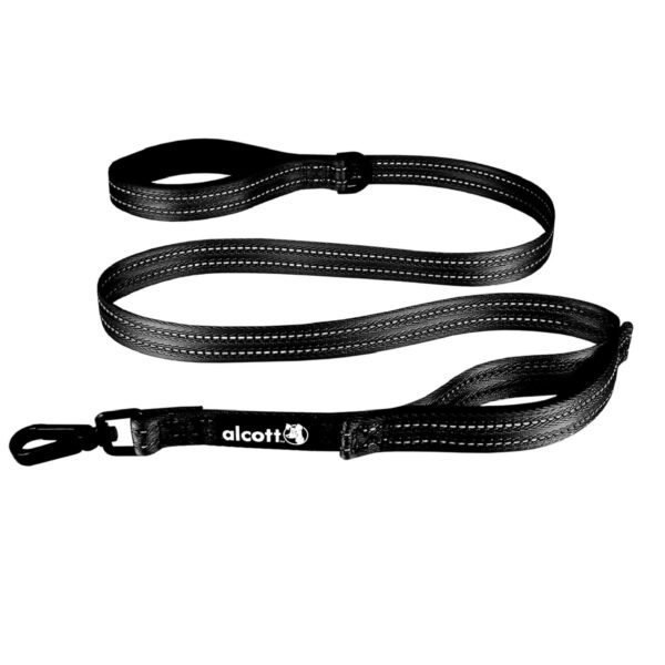 Alcott Black Traffic Dog Leash, 60" L, One Size Fits All