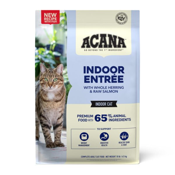 ACANA Indoor Entree Fish with Whole Herring & Raw Salmon Adult Dry Cat Food