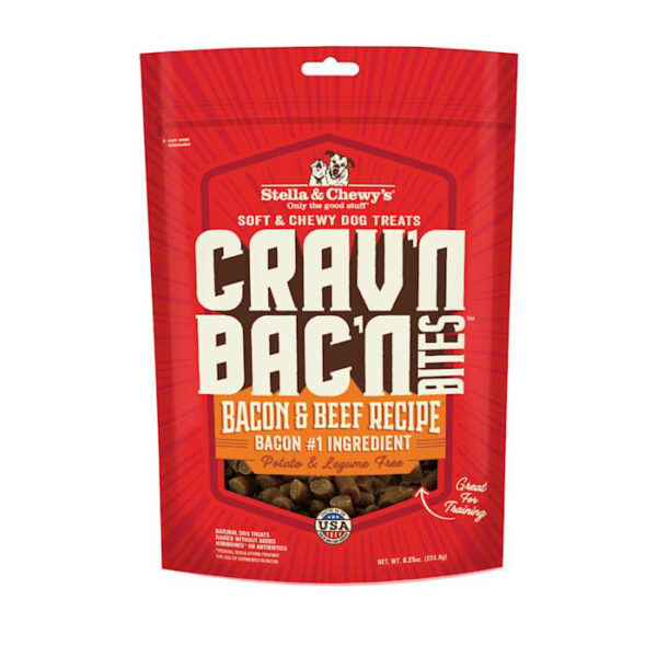 Stella & Chewy's Crav'n Bac'n Dog Treats Bacon & Beef Recipe