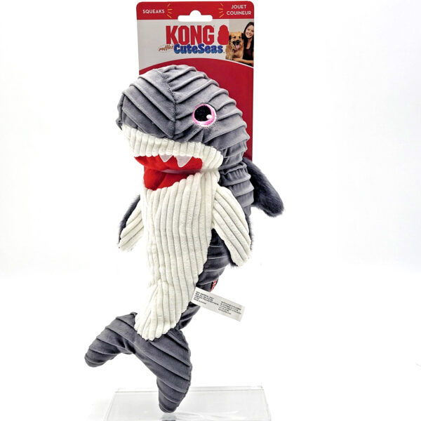 Kong Shark Super Squeaky Soft Toss & Tug Dog Toy 12x8"