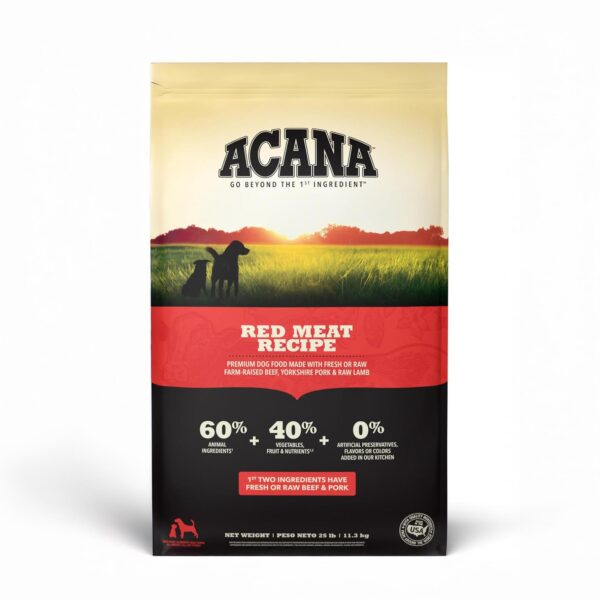ACANA Red Meat Recipe Grain-Free Dry Dog Food 25lb