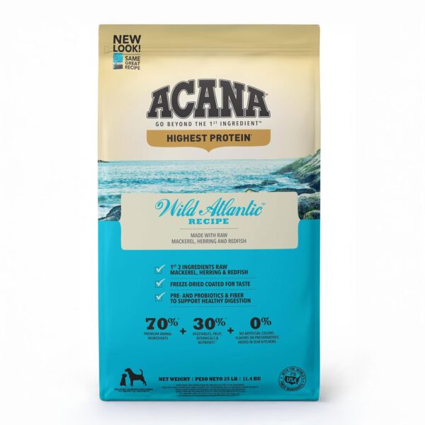 Acana Wild Atlantic Grain-Free Wild-Caught New England Fish & Kentucky Greens Dry Dog Food 25lb