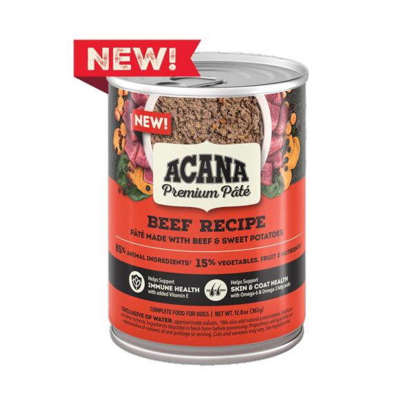 Acana Premium Pate Beef Recipe with Bone Broth 12.8oz