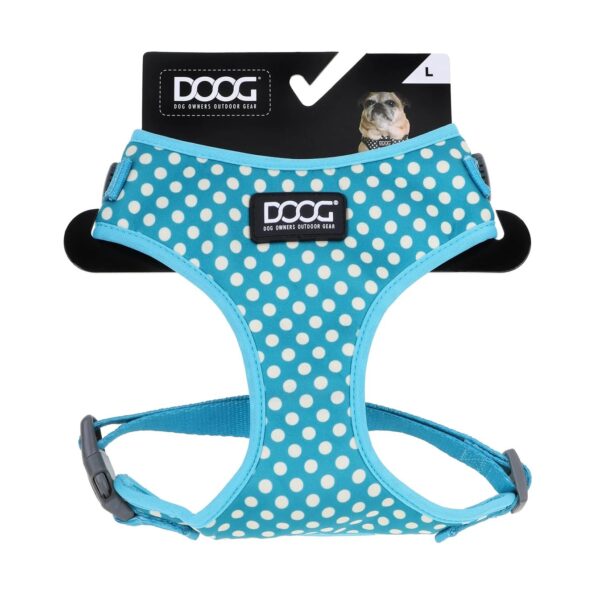 DOOG M HARNESS BLUE/WHITE POLKA DOT SNOOPY FLEX