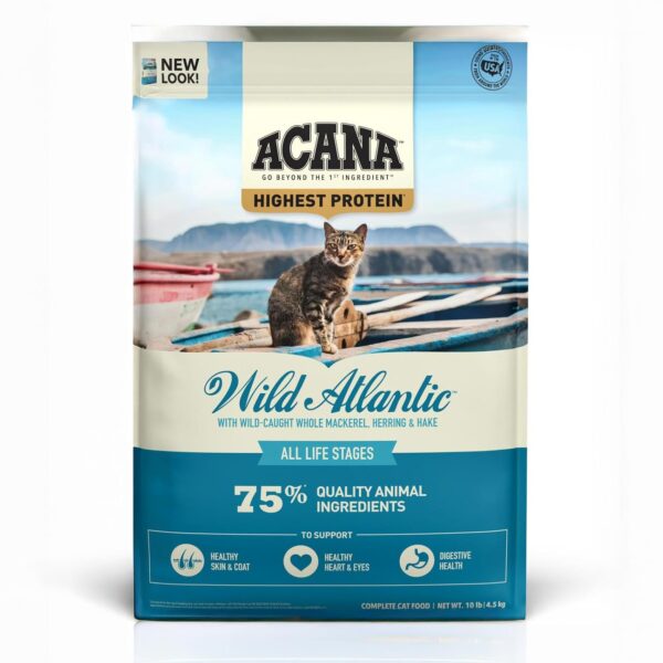 Acana Cat Wild Atlantic 10lb -Rich Meat Cat Food