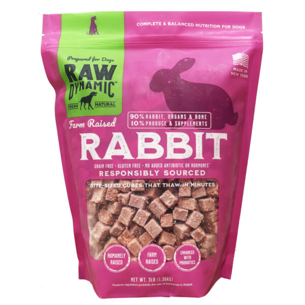 Raw Dynamic Farm Raised Rabbit Recipe-3lb